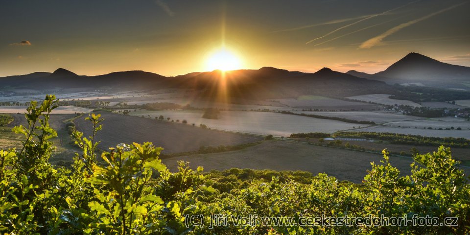 Západ slunce z vyhlídky na Boeči
